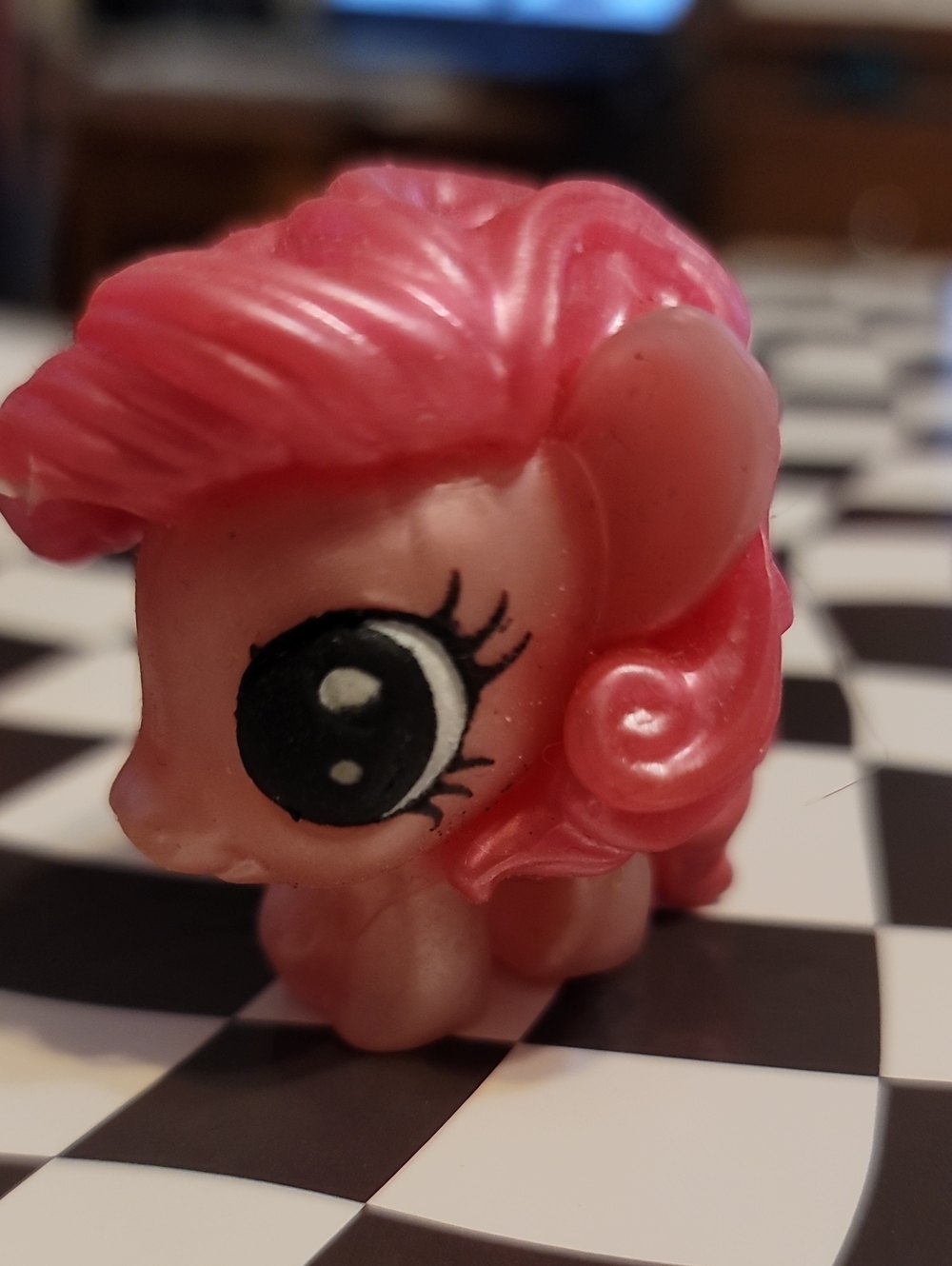 Pinkie Pie squishy toy figure from the My Little Pony Fash'ems / Mash'ems line.